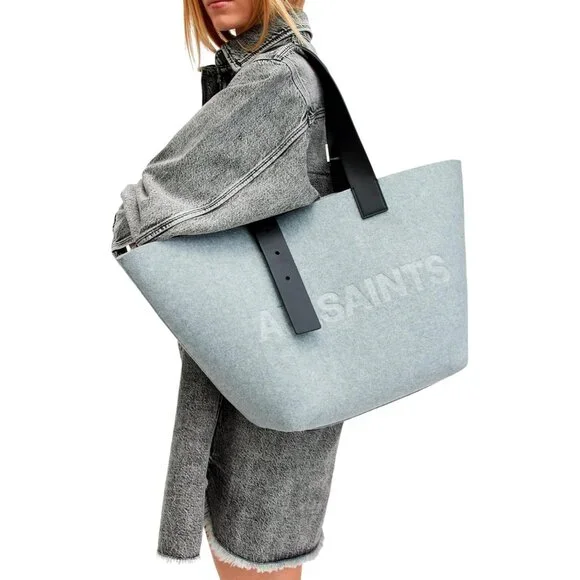 Anik Felt Grey Marl E/W Tote Women's Spacious Adjustable Strap Bag